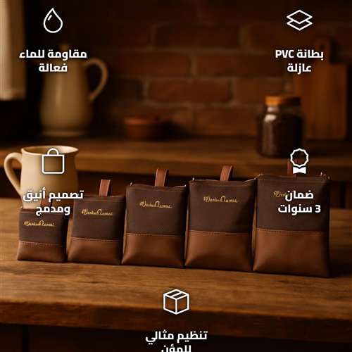 طقم أكياس حفط الشاي والقهوة 5 قطع كوفي 29 × 22.5 سم